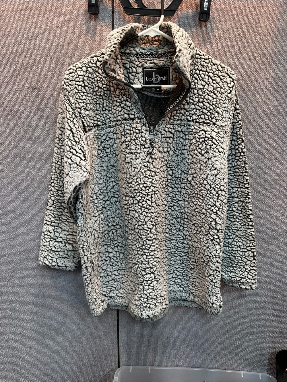 boxercraft Gray Sherpa Lined Pullover